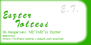 eszter toltesi business card